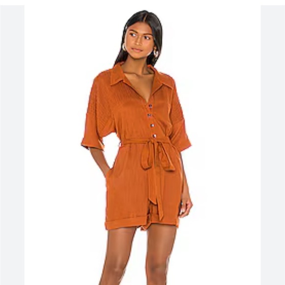 SPELL Rani Romper in Copper Tie Revolve Size XS - Picture 4 of 10